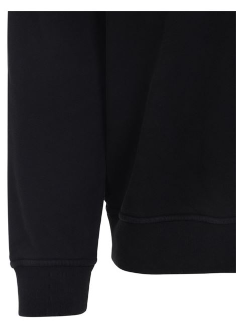 felpa brushed organic cotton fleece uomo nera STONE ISLAND | K2S15 6100008 S0A20V0029